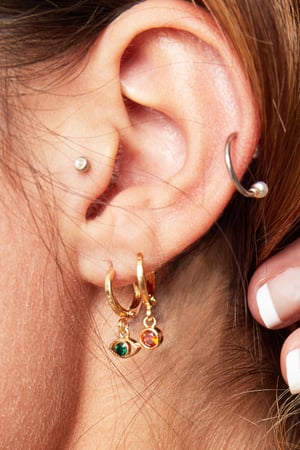 Boucles d'Oreilles Peachy Argenté Cuivré h5 Image3